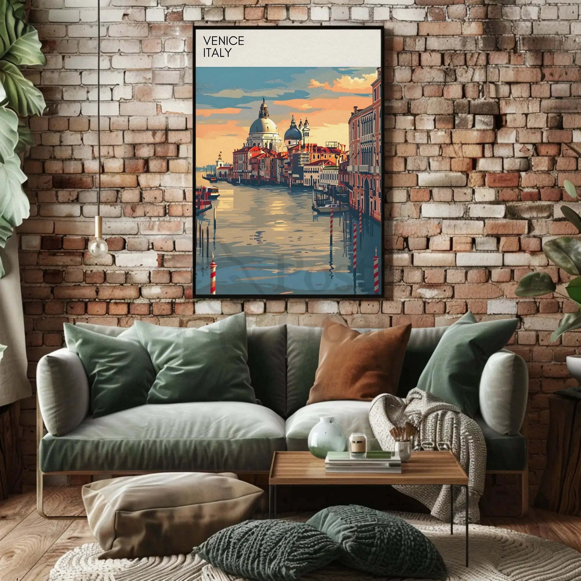 Venice Canals Romantic Sunset Travel Poster PosterGoat