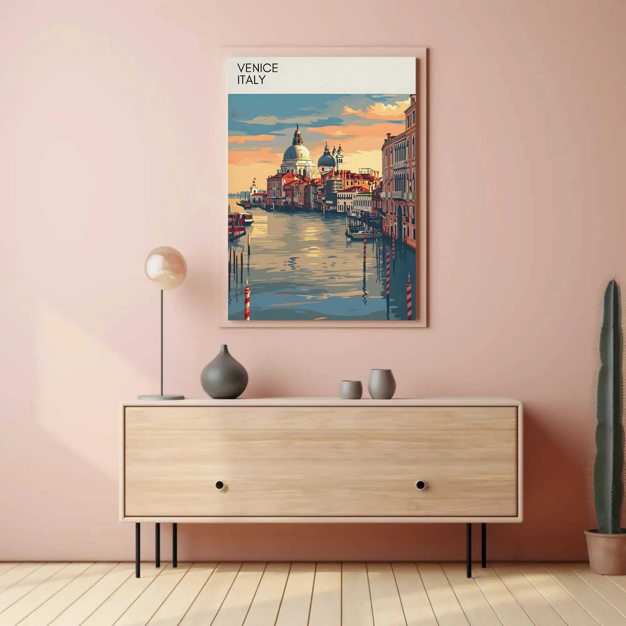 Venice Canals Romantic Sunset Travel Poster PosterGoat