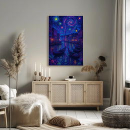 Venice Dreamscape: Starry Night-Inspired Travel Poster PosterGoat
