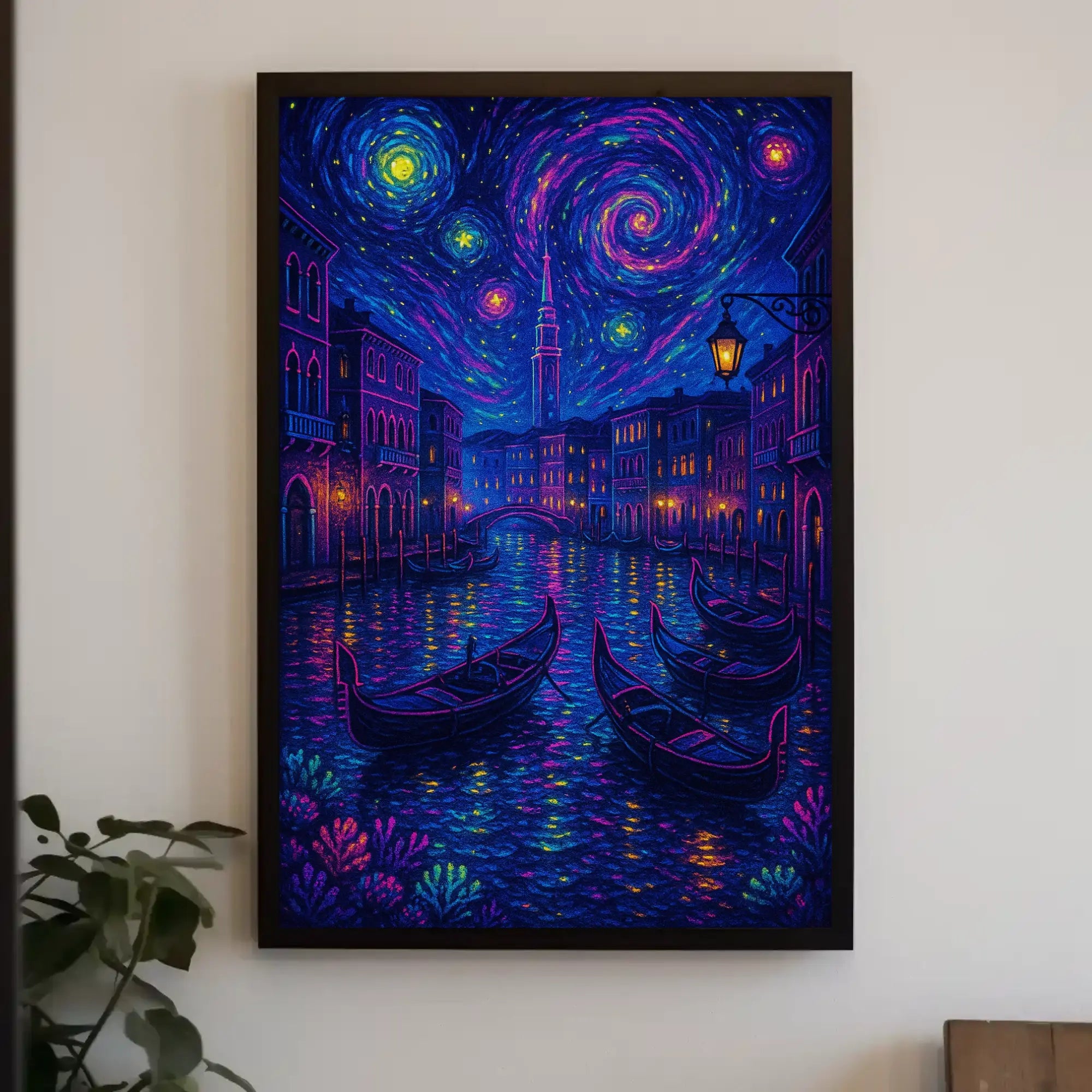 Venice Dreamscape: Starry Night-Inspired Travel Poster PosterGoat