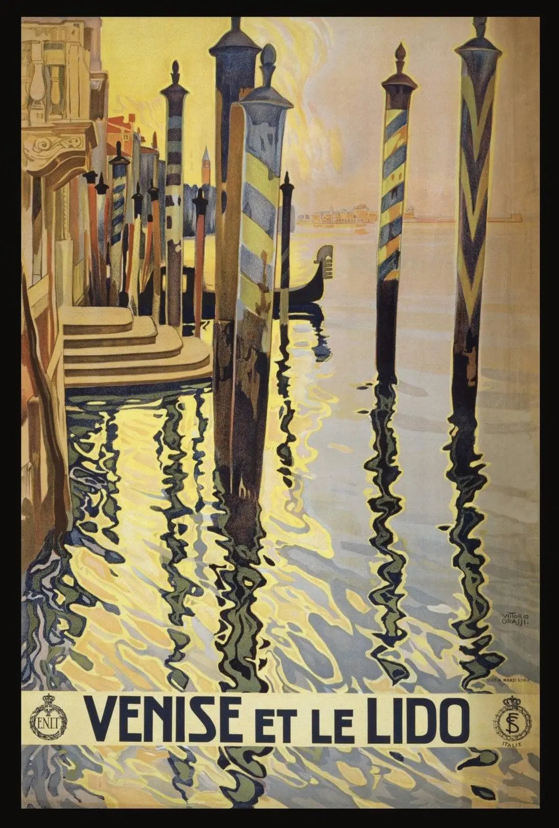 Venice Gondola Classic Travel Poster PosterGoat
