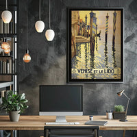 Venice Gondola Classic Travel Poster PosterGoat