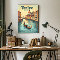 Venice Gondola Journey: Romantic Travel Poster PosterGoat