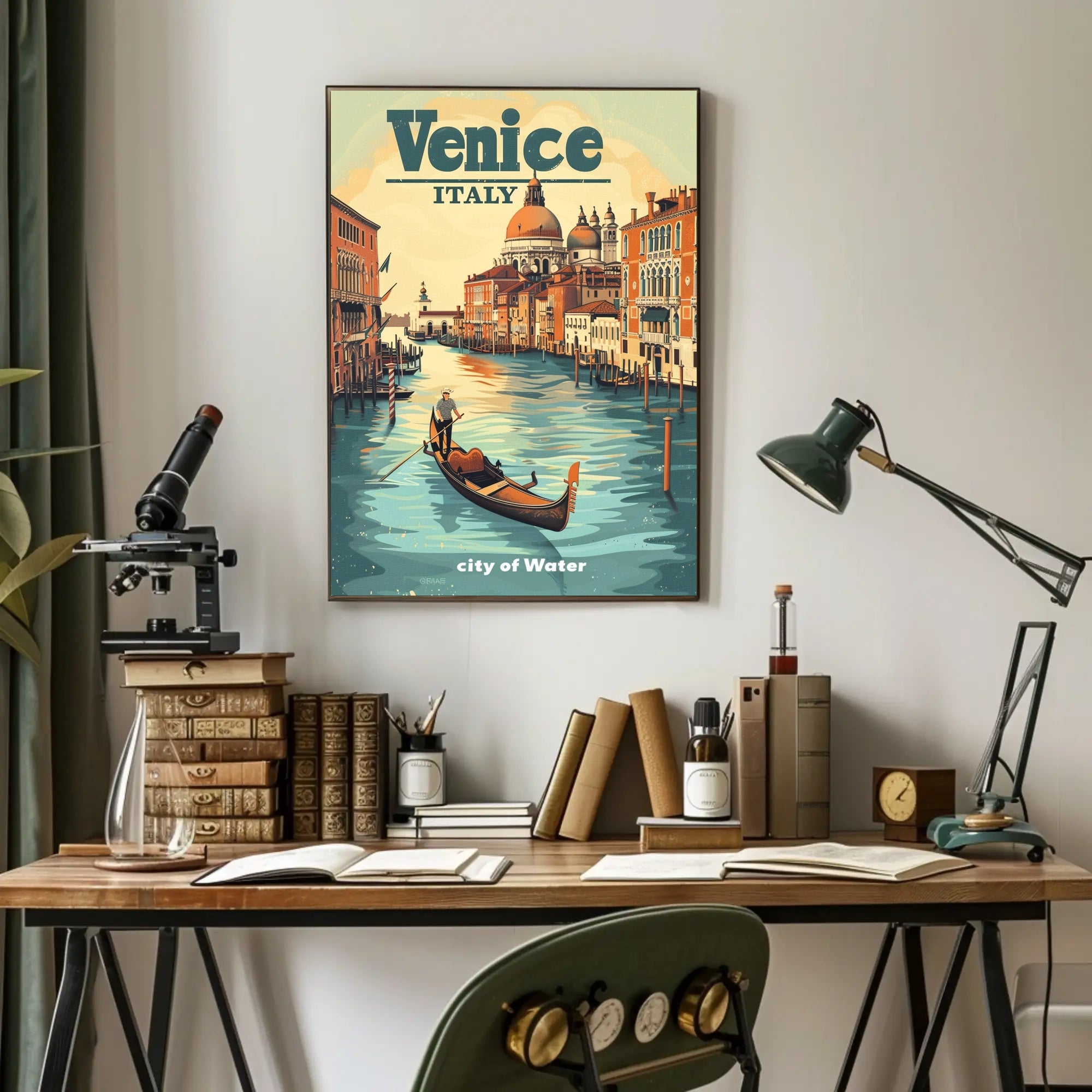 Venice Gondola Journey: Romantic Travel Poster PosterGoat