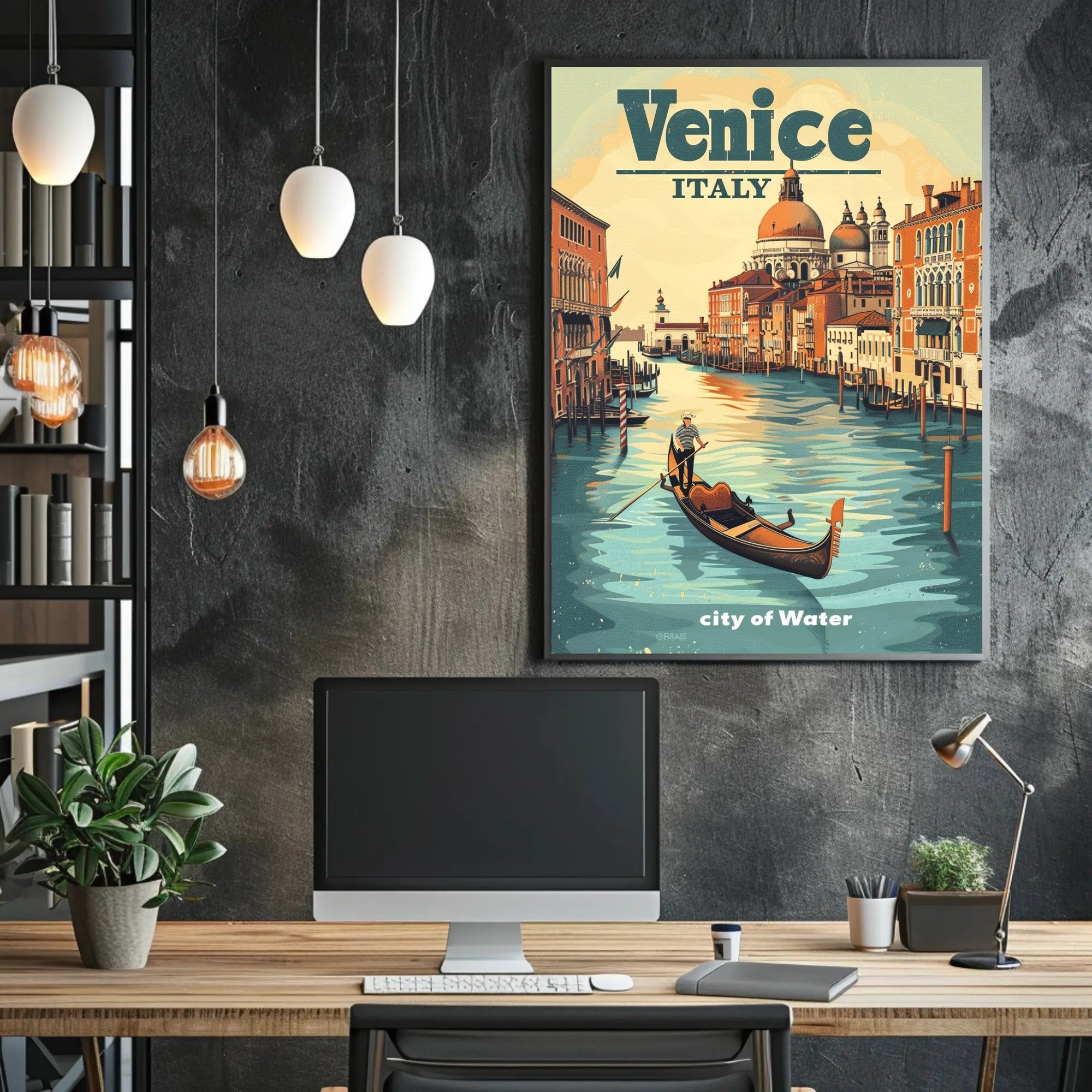 Venice Gondola Journey: Romantic Travel Poster PosterGoat