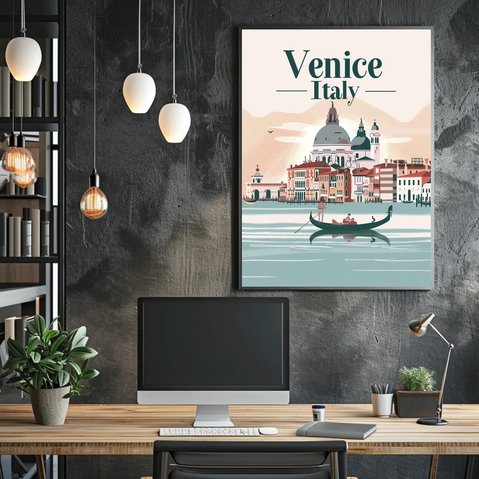 Venice Gondola Ride: Serene Urban Travel Poster PosterGoat