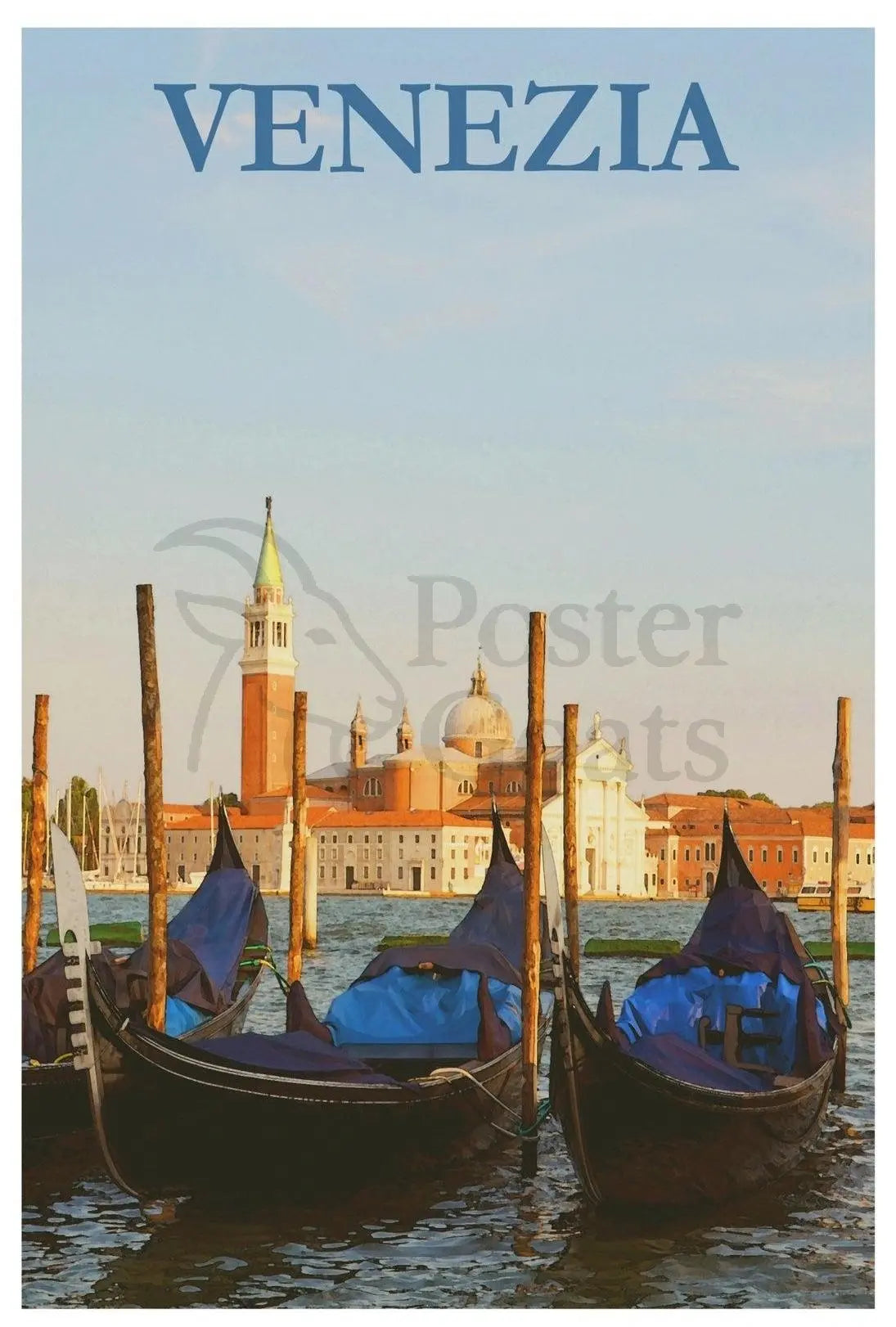 Venice Gondola Scene Travel Poster PosterGoat