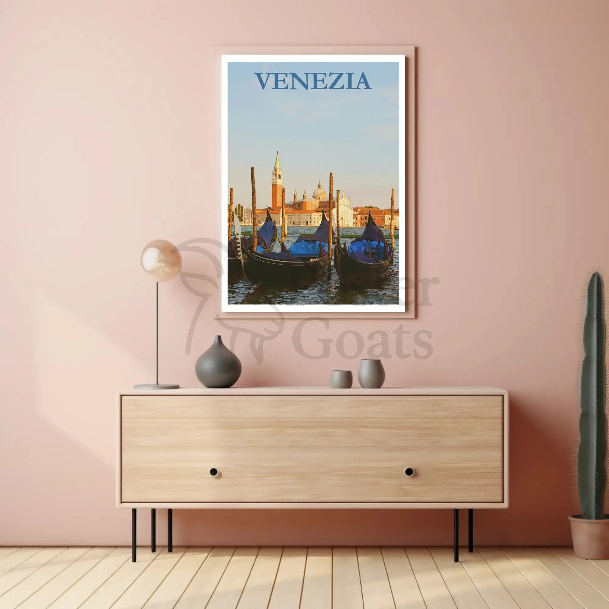 Venice Gondola Scene Travel Poster PosterGoat