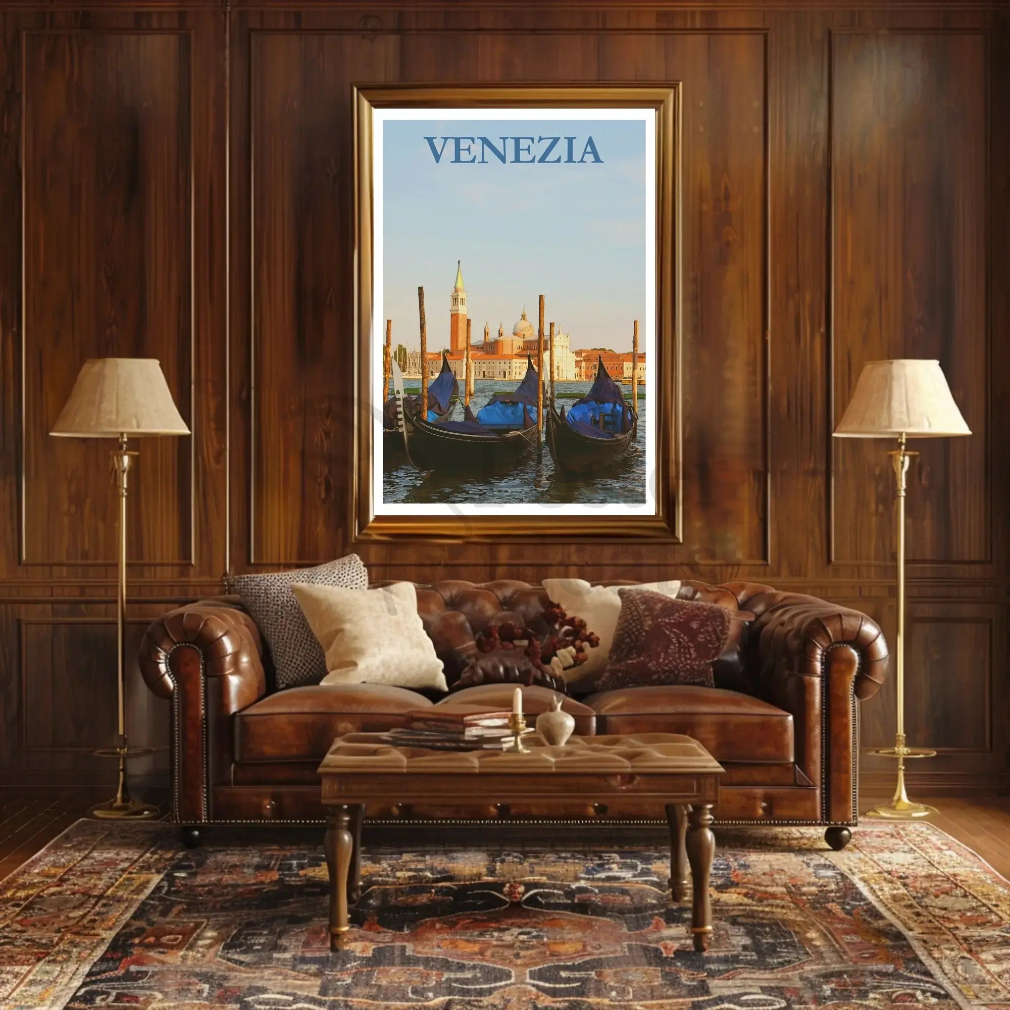 Venice Gondola Scene Travel Poster PosterGoat
