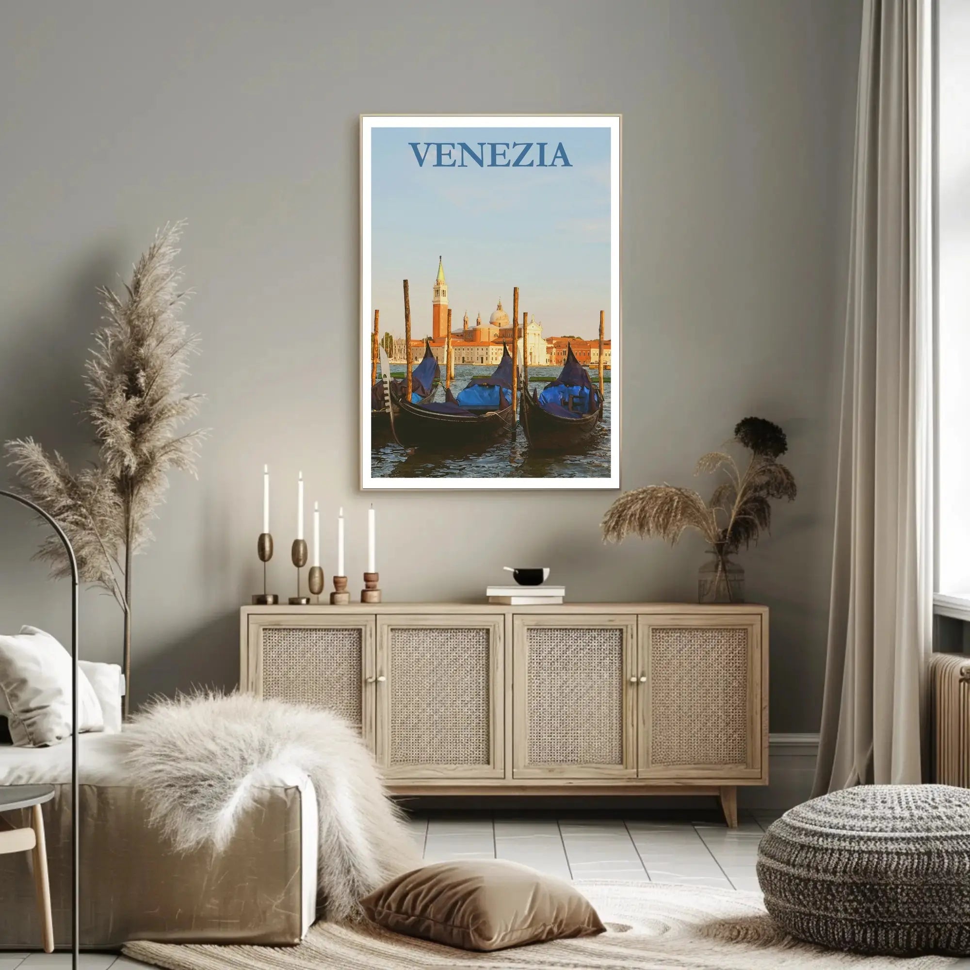 Venice Gondola Scene Travel Poster PosterGoat