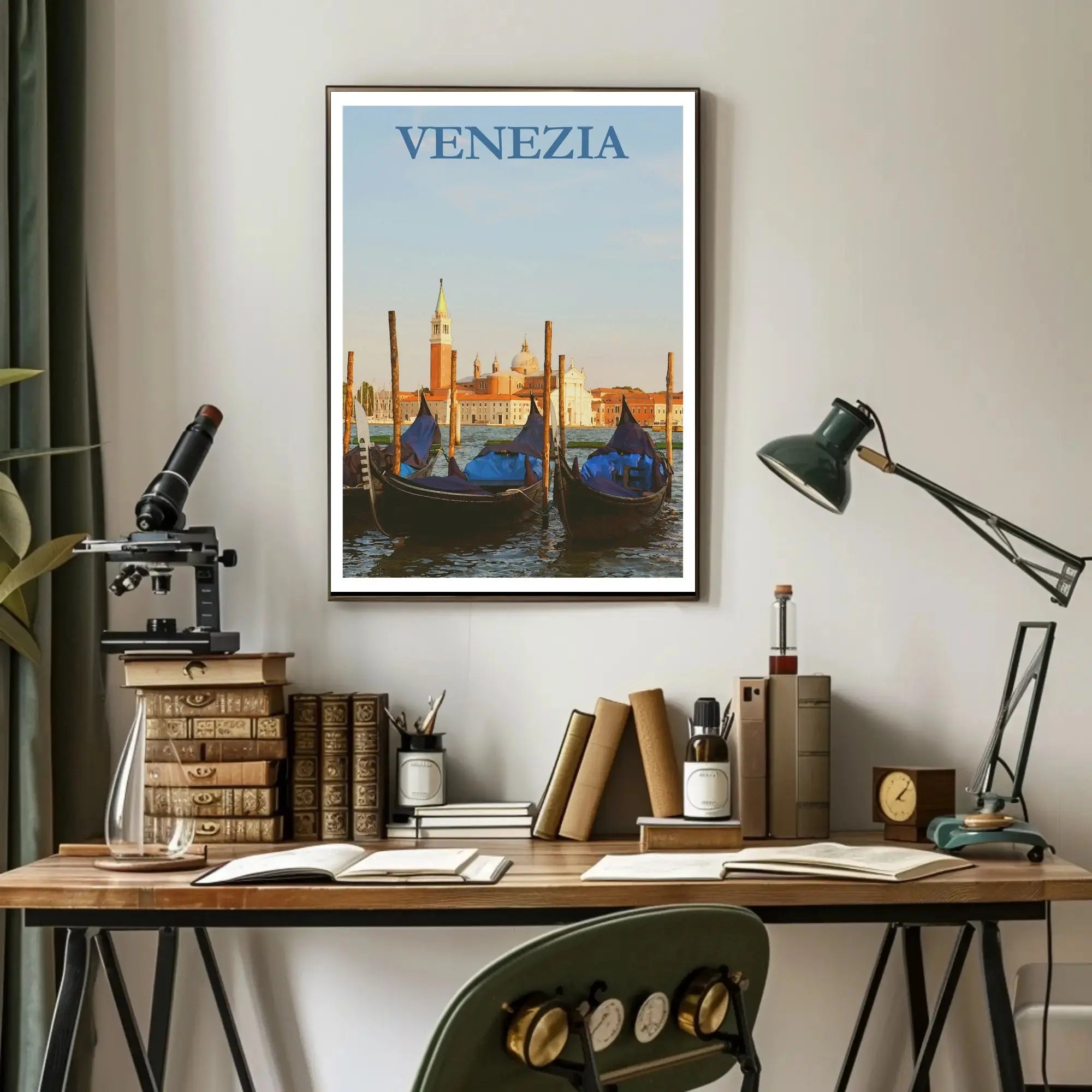 Venice Gondola Scene Travel Poster PosterGoat