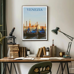 Venice Gondola Scene Travel Poster PosterGoat