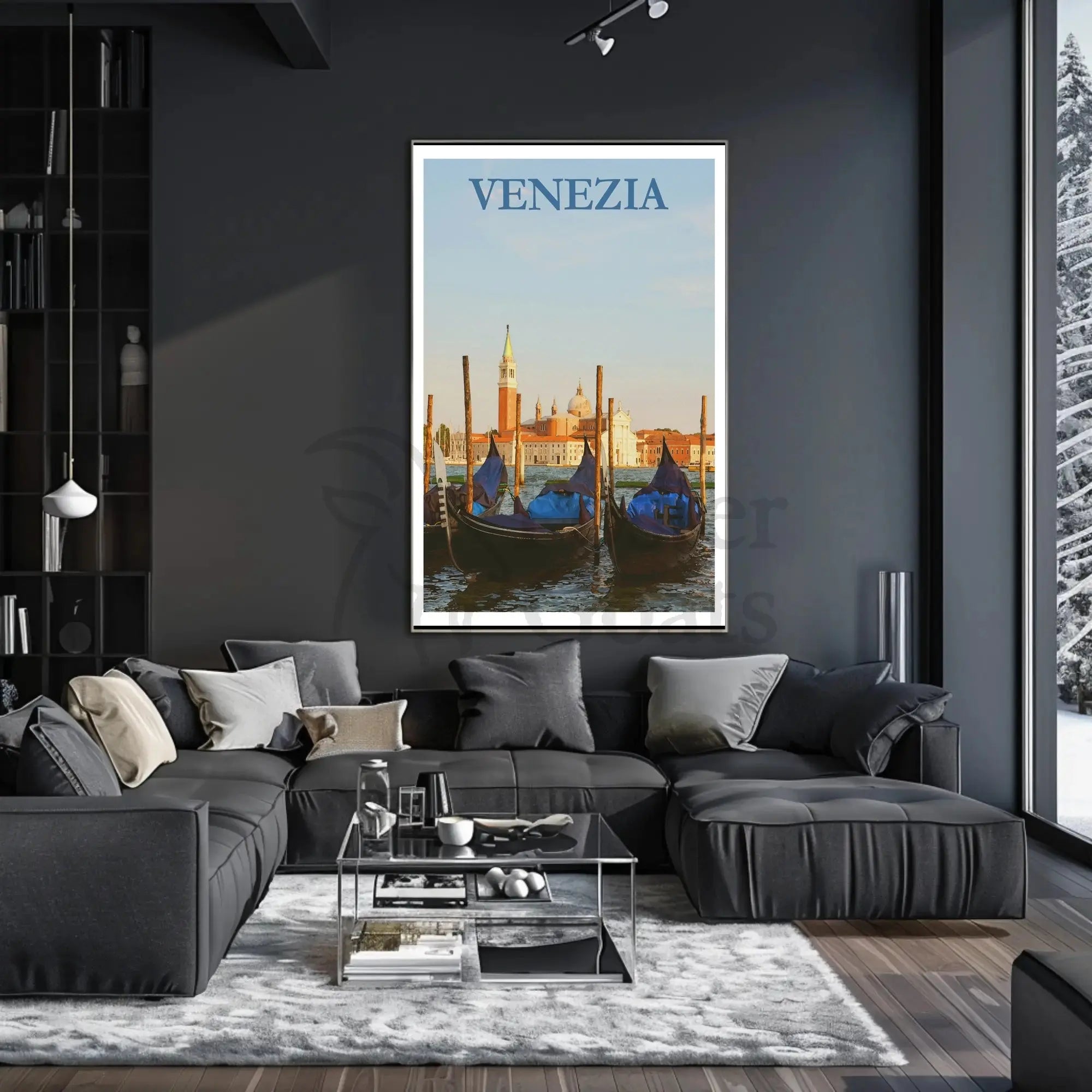 Venice Gondola Scene Travel Poster PosterGoat