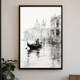Venice Gondola, Renaissance Reflection Cultural Heritage Poster PosterGoat