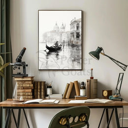 Venice Gondola, Renaissance Reflection Cultural Heritage Poster PosterGoat