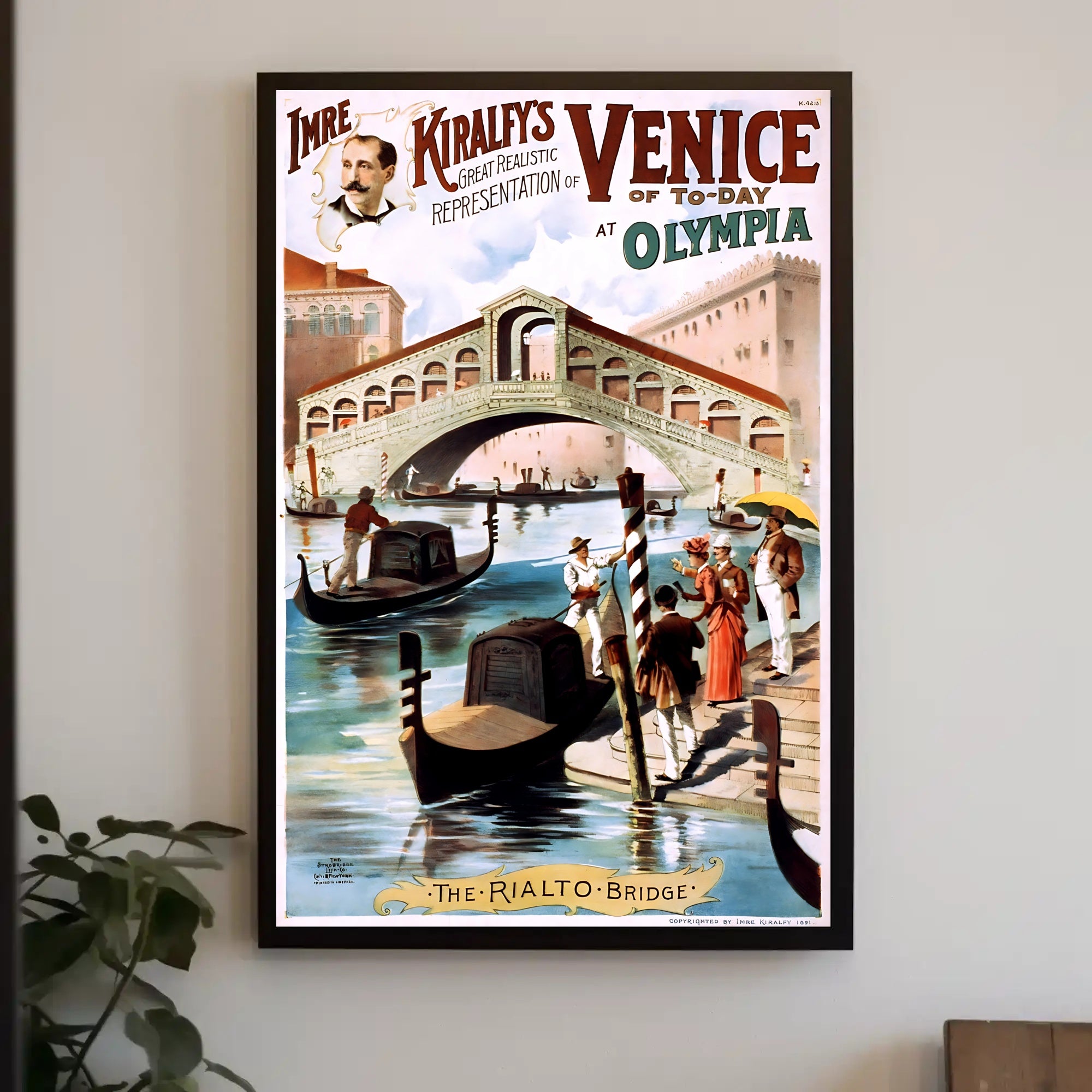 Venice Rialto Bridge Nostalgia Cultural or Heritage Poster PosterGoat