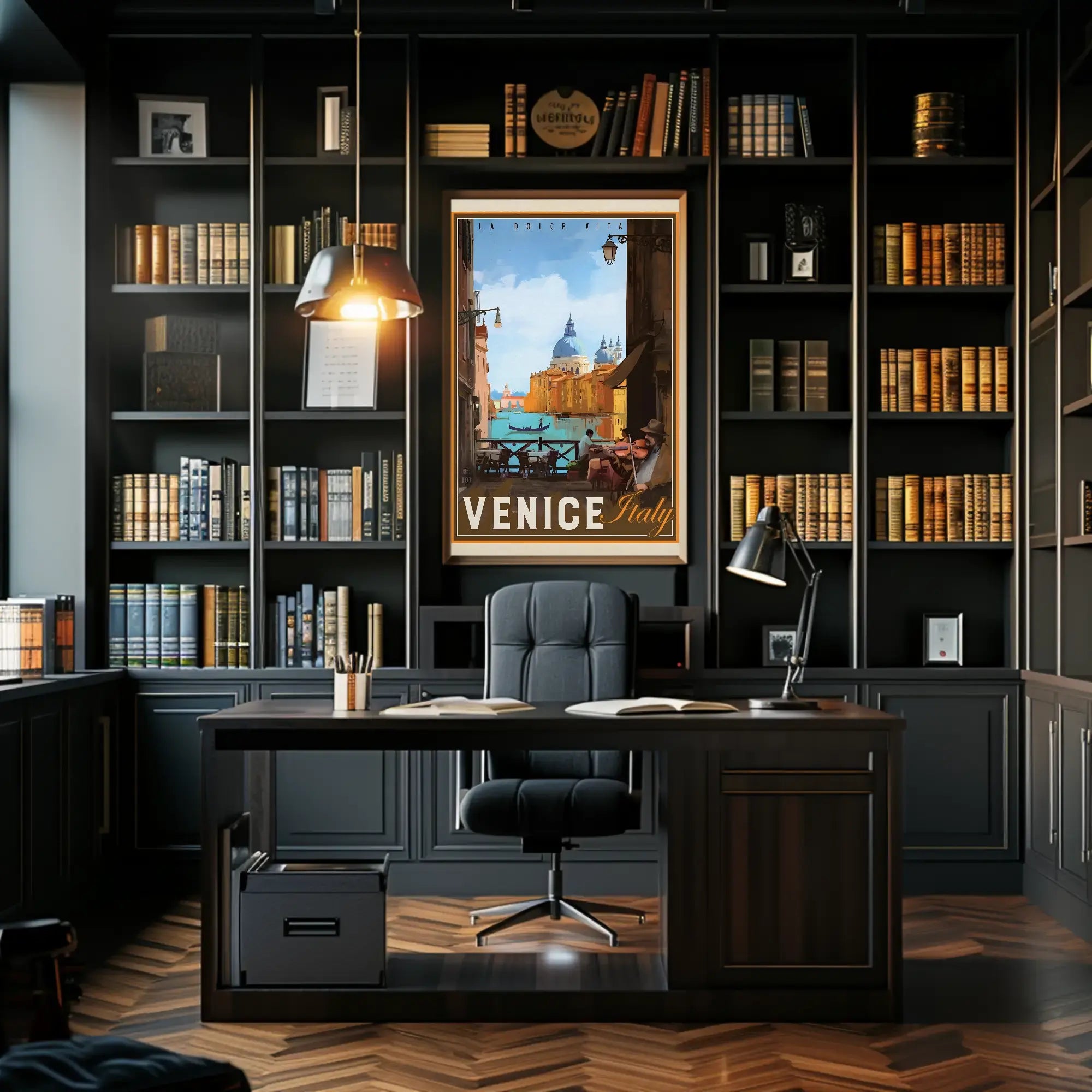 Venice Romantic Nostalgia Vintage Travel Art Poster PosterGoat