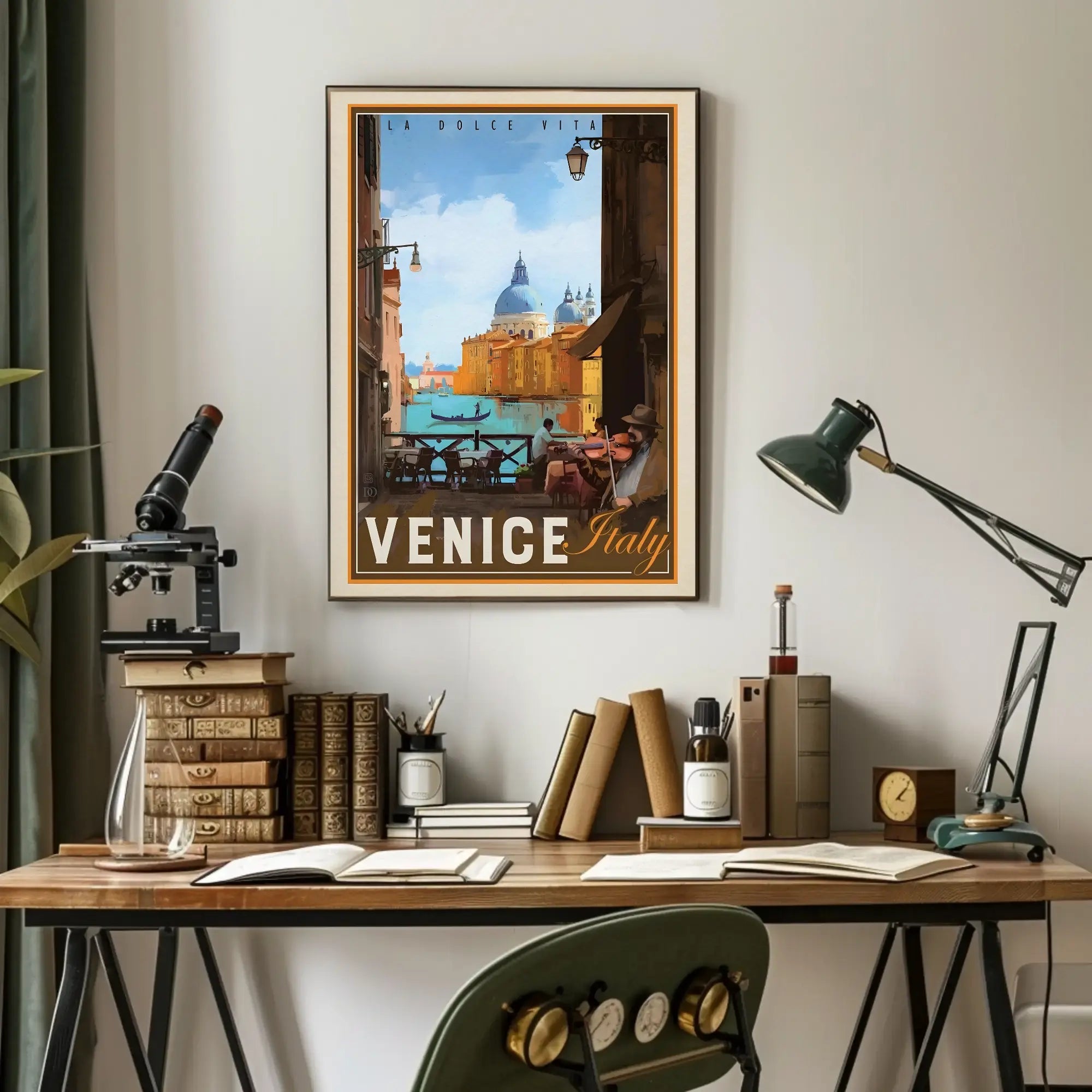 Venice Romantic Nostalgia Vintage Travel Art Poster PosterGoat