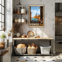 Venice Romantic Nostalgia Vintage Travel Art Poster PosterGoat