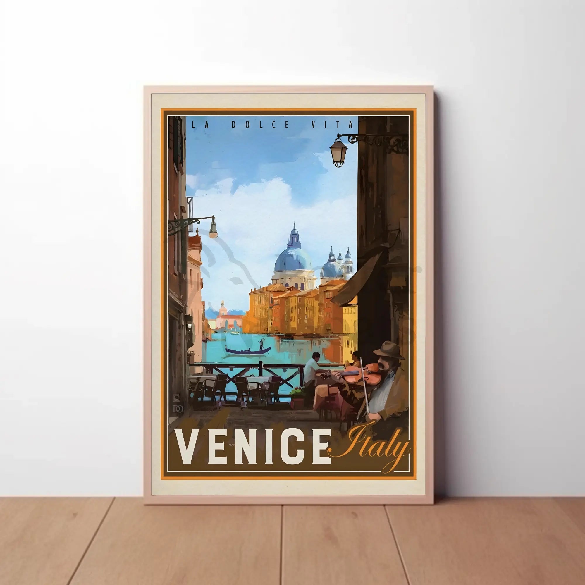 Venice Romantic Nostalgia Vintage Travel Art Poster PosterGoat