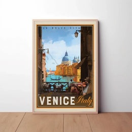 Venice Romantic Nostalgia Vintage Travel Art Poster PosterGoat