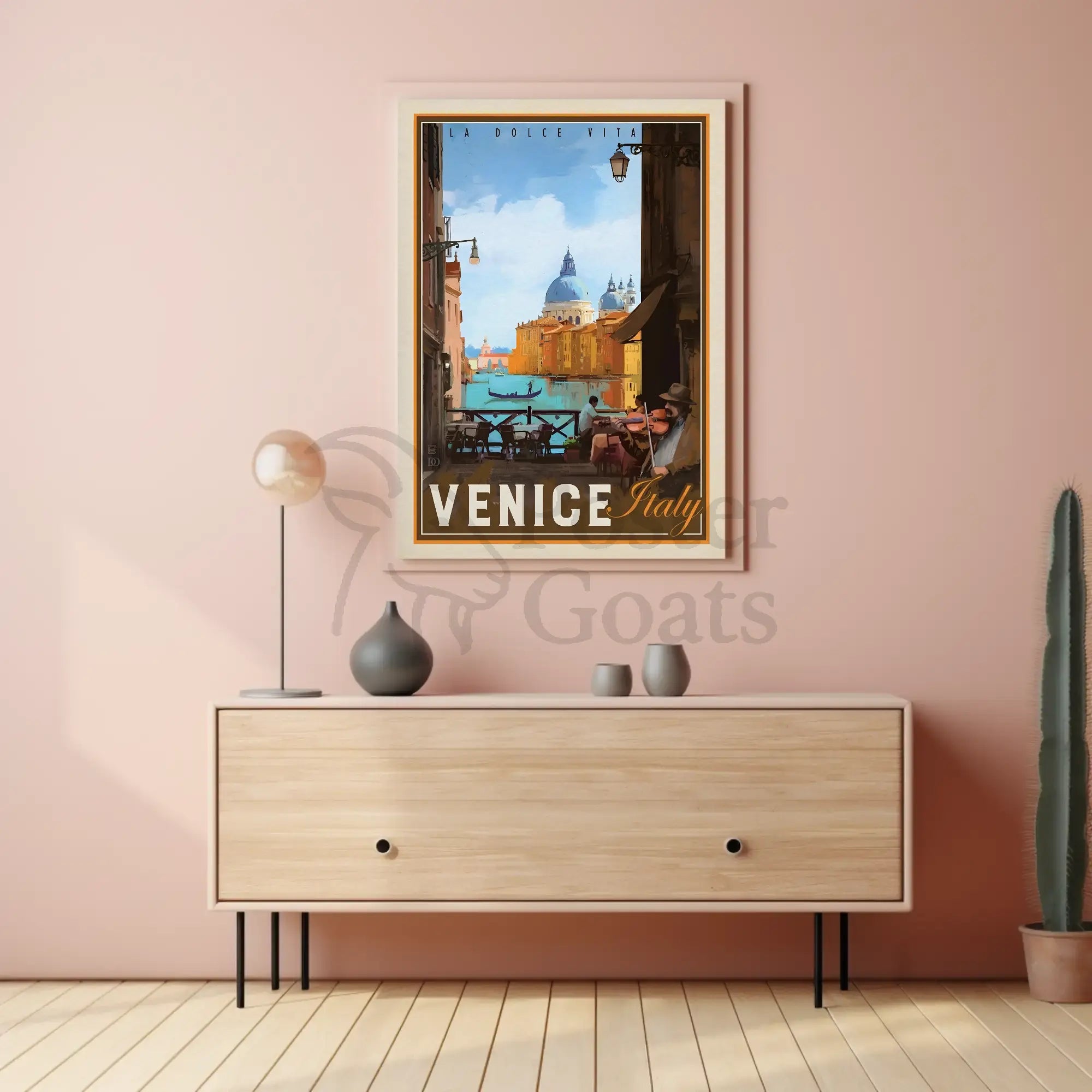 Venice Romantic Nostalgia Vintage Travel Art Poster PosterGoat