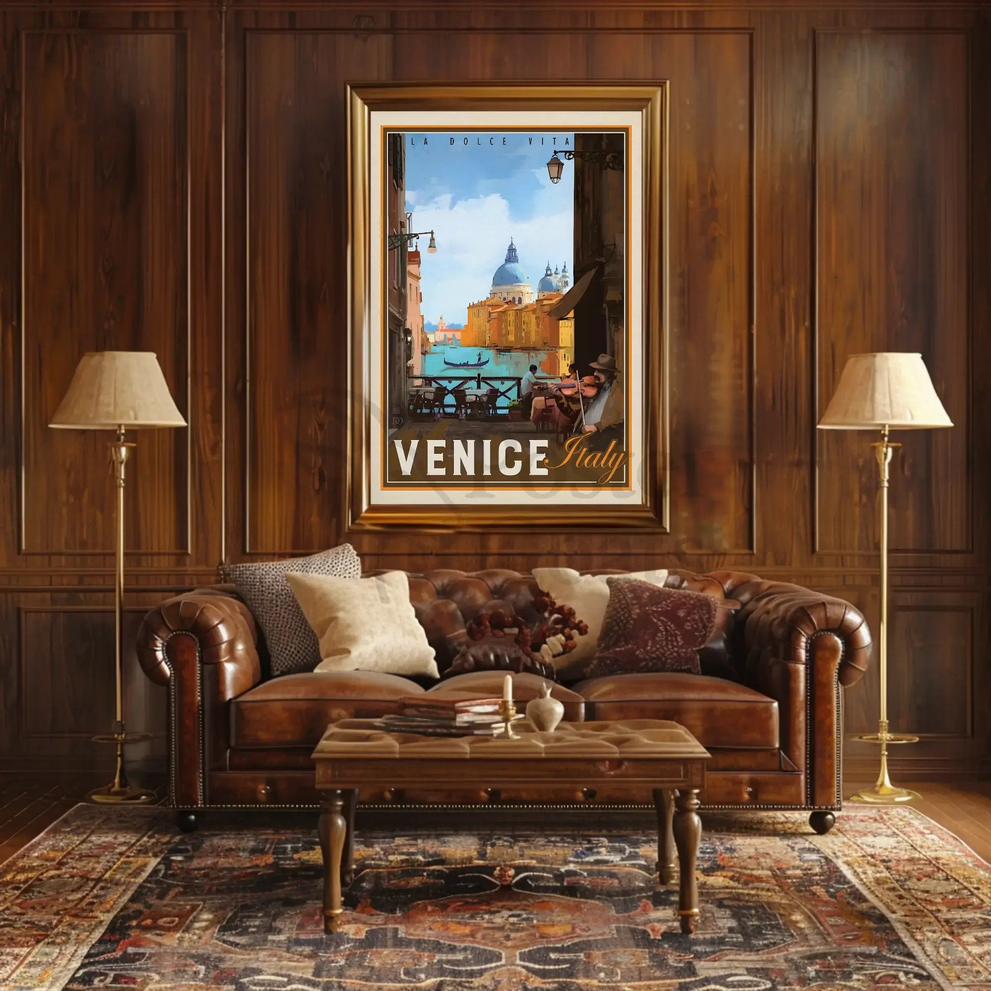 Venice Romantic Nostalgia Vintage Travel Art Poster PosterGoat