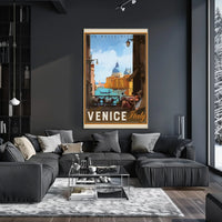 Venice Romantic Nostalgia Vintage Travel Art Poster PosterGoat