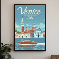 Venice Vintage Travel Poster: Nostalgic Italian Cityscape PosterGoat