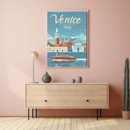 Venice Vintage Travel Poster: Nostalgic Italian Cityscape PosterGoat