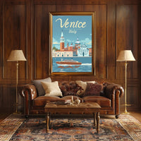 Venice Vintage Travel Poster: Nostalgic Italian Cityscape PosterGoat