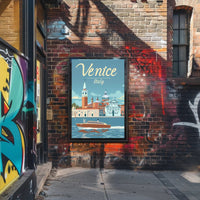 Venice Vintage Travel Poster: Nostalgic Italian Cityscape PosterGoat
