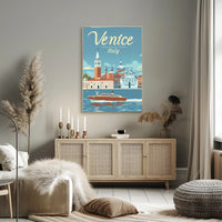 Venice Vintage Travel Poster: Nostalgic Italian Cityscape PosterGoat