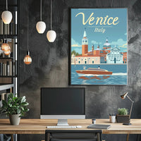 Venice Vintage Travel Poster: Nostalgic Italian Cityscape PosterGoat