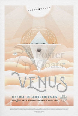 Venus Transit Cloud 9 Observatory Futuristic Sci-Fi Poster PosterGoat
