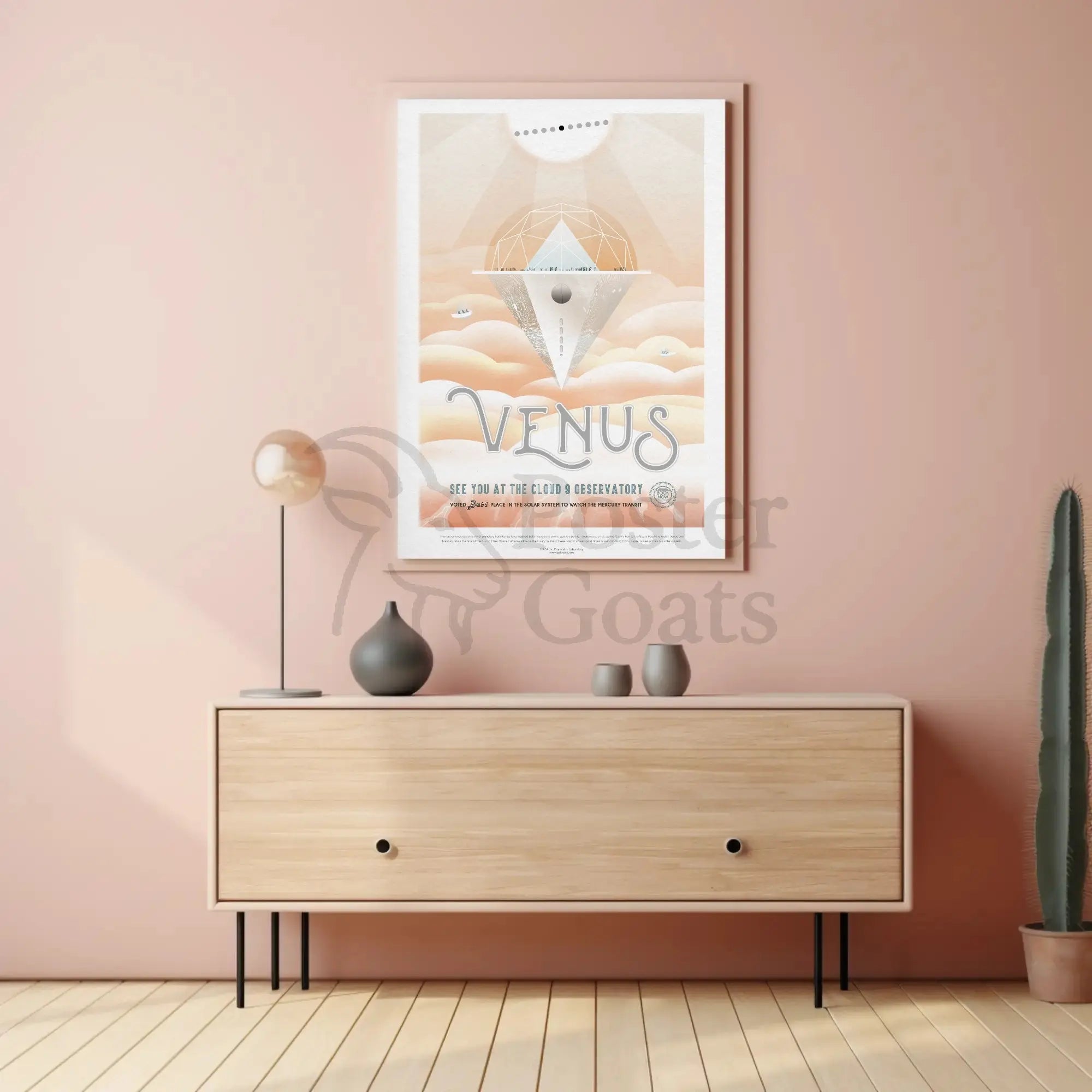 Venus Transit Cloud 9 Observatory Futuristic Sci-Fi Poster PosterGoat