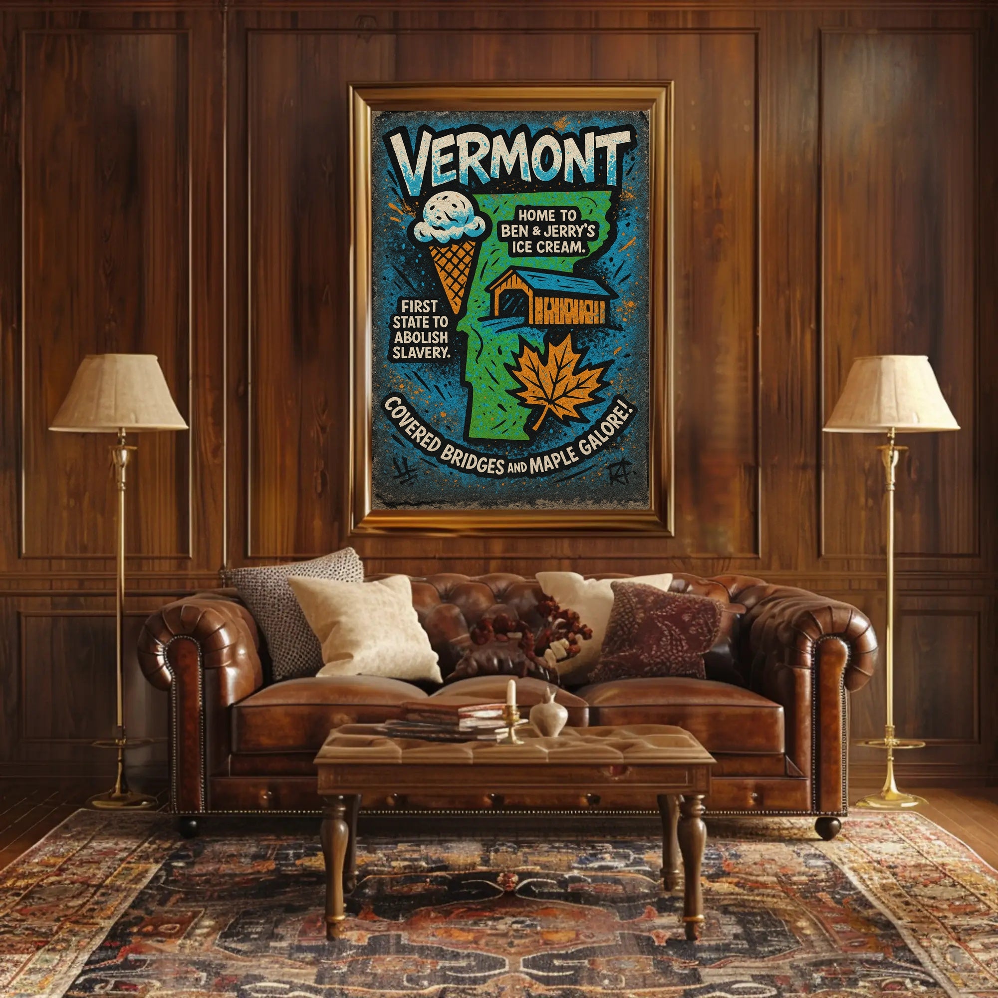 Vermont Highlights Poster PosterGoat