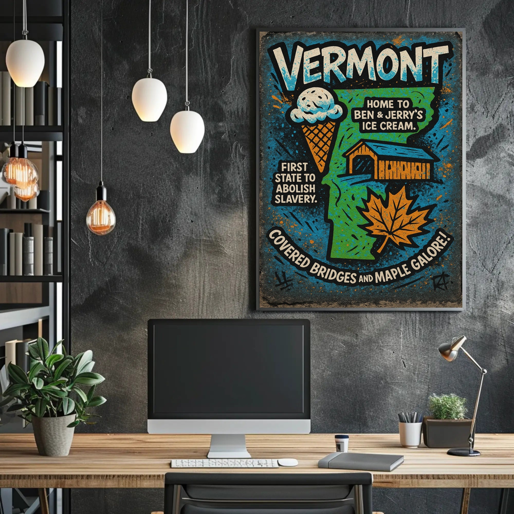 Vermont Highlights Poster PosterGoat