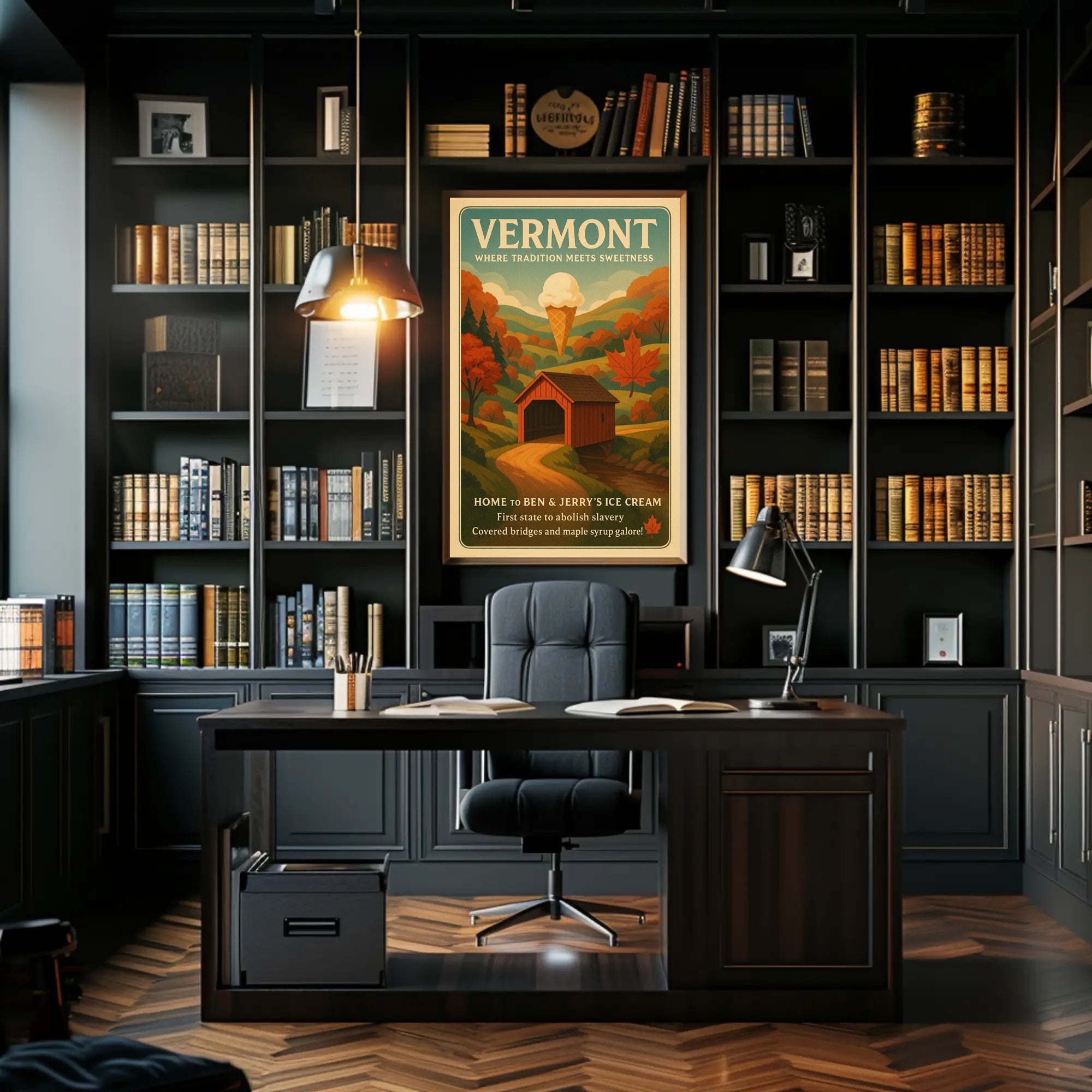 Vermont Where Tradition Meets Sweetness Poster PosterGoat