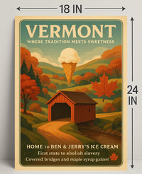 Vermont Where Tradition Meets Sweetness Poster PosterGoat