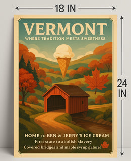 Vermont Where Tradition Meets Sweetness Poster PosterGoat