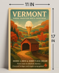 Vermont Where Tradition Meets Sweetness Poster PosterGoat