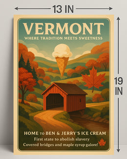 Vermont Where Tradition Meets Sweetness Poster PosterGoat