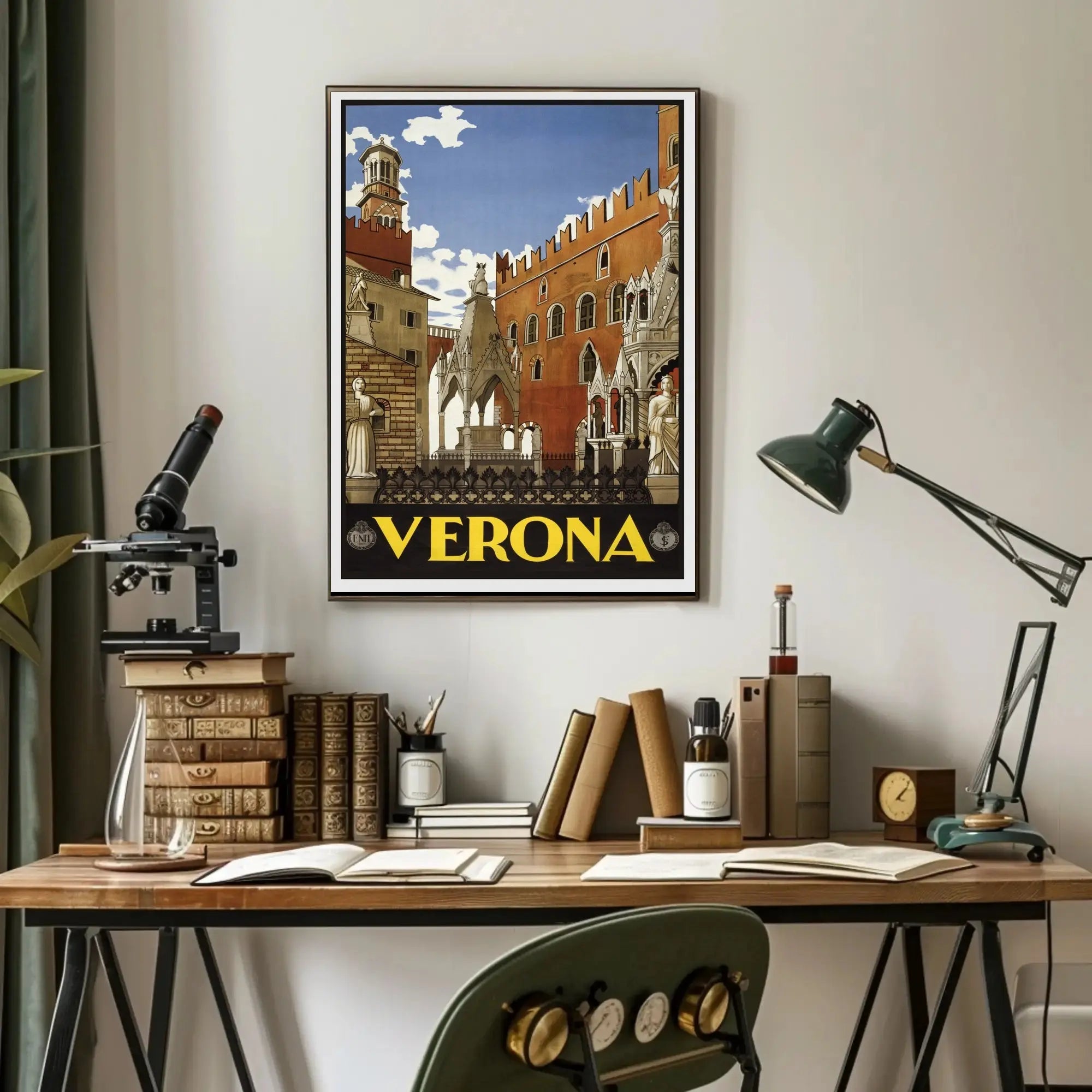 Verona's Timeless Beauty: Vintage Travel Poster PosterGoat