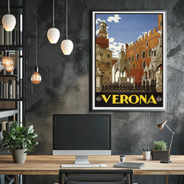 Verona's Timeless Beauty: Vintage Travel Poster PosterGoat