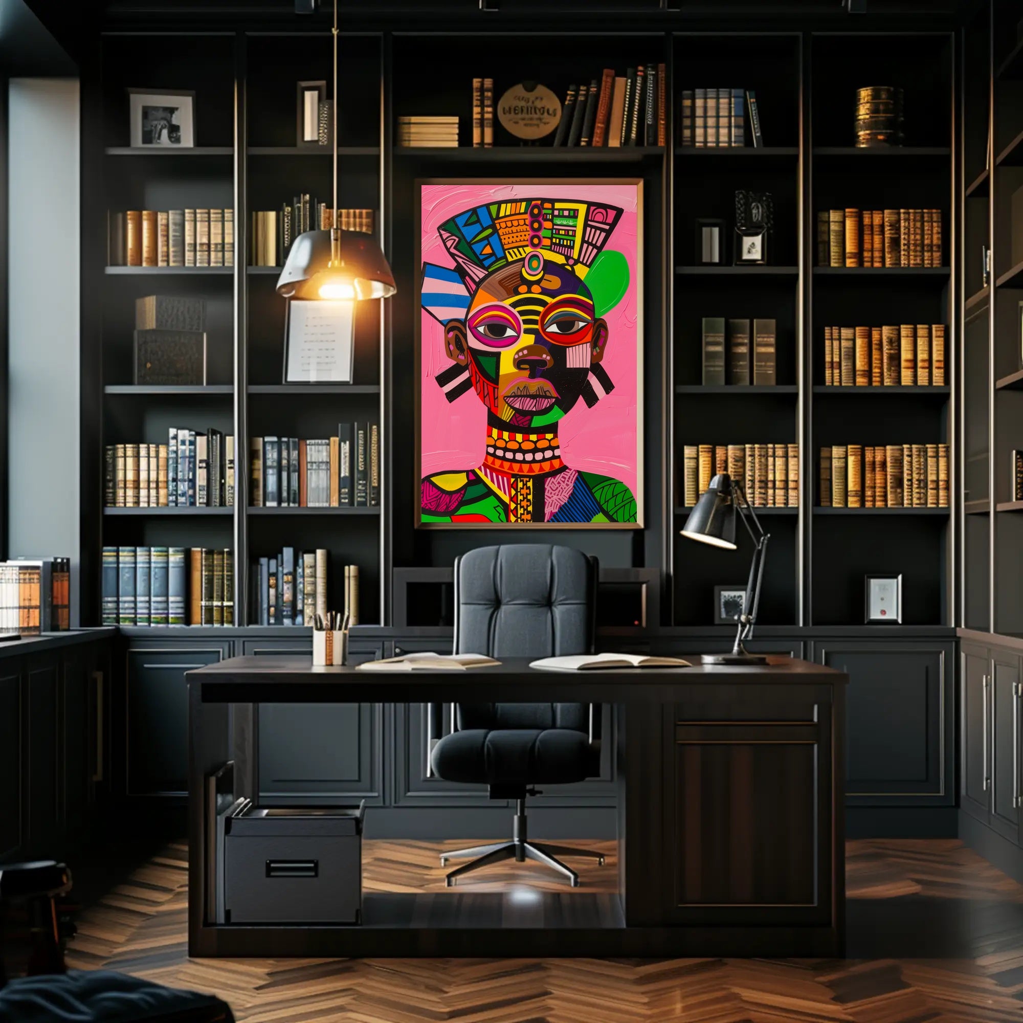 Vibrant Abstract Art Celebrating Cultural Diversity Poster PosterGoat