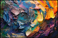 Vibrant Abstract Expressionism Art Poster with Energetic Brushstrokes PosterGoat
