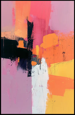 Vibrant Abstract Expressionist Canvas Art Poster PosterGoat