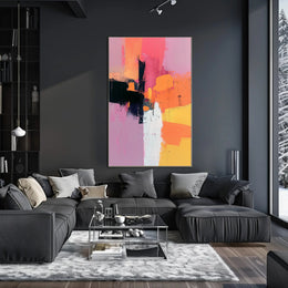 Vibrant Abstract Expressionist Canvas Art Poster PosterGoat
