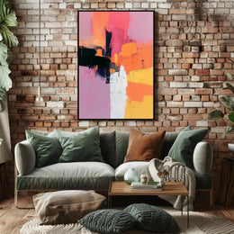 Vibrant Abstract Expressionist Canvas Art Poster PosterGoat